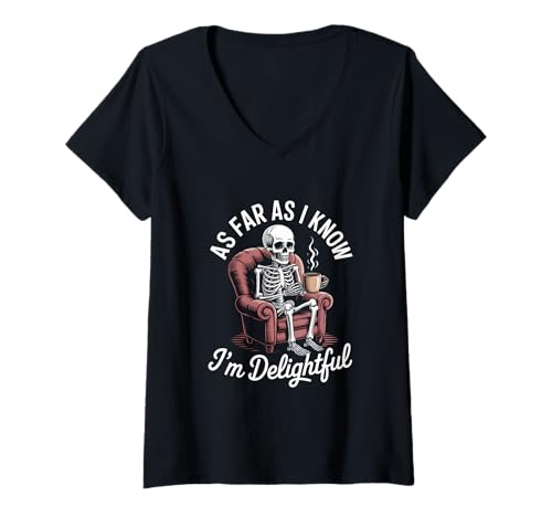Damen Soweit ich weiß, bin ich entzückend! T-Shirt mit V-Ausschnitt Damen Soweit ich weiß, bin ich entzückend! T-Shirt mit V-Ausschnitt von Sarcastic Humor Designs