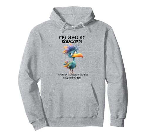 Funny Grumpy Bird Witty Quote Sarcastic Gift for Men Women Pullover Hoodie von Sarcastic Humor Funny Bird