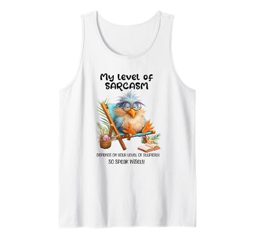 Funny Grumpy Bird Witty Quote Sarcastic Gift for Men Women Tank Top von Sarcastic Humor Funny Bird
