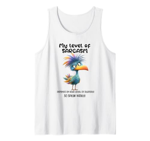 Funny Grumpy Bird Witty Quote Sarcastic Gift for Men Women Tank Top von Sarcastic Humor Funny Bird