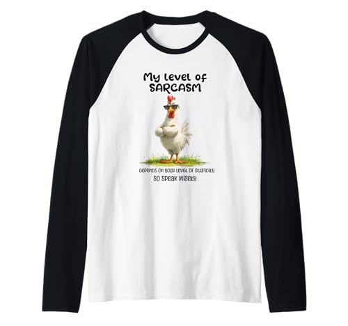 Funny Grumpy Chicken Witty Quote Sarcastic Gift Men Women Raglan von Sarcastic Humor Funny Bird