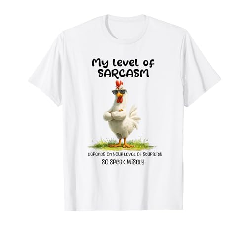 Funny Grumpy Chicken Witty Quote Sarcastic Gift Men Women T-Shirt von Sarcastic Humor Funny Bird