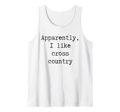 Anscheinend mag ich Cross Country Lustiges Mama Papa Schwester Bruder Tank Top von Sarcastic Humor Funny Gifts for Sports Fans