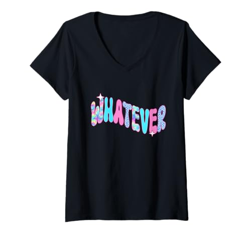 Damen Groovy was auch Immer T-Shirt mit V-Ausschnitt Damen Groovy was auch Immer T-Shirt mit V-Ausschnitt von Sarcastic Humor Saying Tees