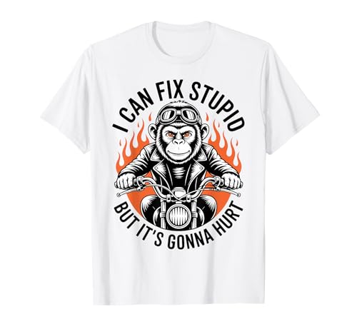 Ich kann Dummheit reparieren, Aber es Wird WEH tun Lustiges Wortspiel mit Mechanikern für Männer T-Shirt Ich kann Dummheit reparieren, Aber es Wird WEH tun Lustiges Wortspiel mit Mechanikern für Männer T-Shirt von Sarcastic I Can Fix Stupid But It's Gonna Hurt