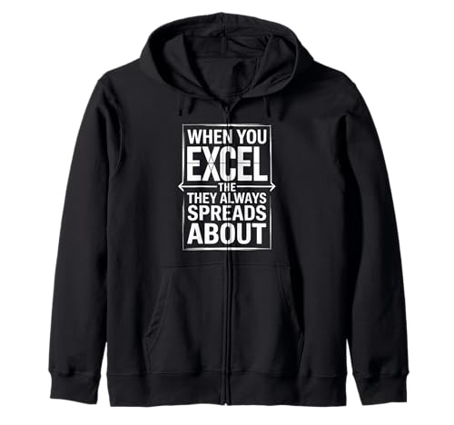 Funny When You Excel Spreadsheet Humor Joke Women Men Kapuzenjacke von Sarcastic Office Nerd Geek Retro Style Excel Lover
