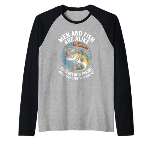 Lustiger Spruch Männer Fisch Ärger Sprechen Humor Witz Frauen Männer Raglan Lustiger Spruch Männer Fisch Ärger Sprechen Humor Witz Frauen Männer Raglan von Sarcastic Outdoors Angler Cowboy Bass Vintage Cool