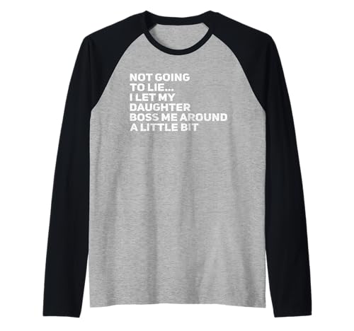 Mädchen Papa Lustiger Vatertag Tochter Chef Papa Around Humor Raglan Mädchen Papa Lustiger Vatertag Tochter Chef Papa Around Humor Raglan von Sarcastic Parenting Apparel Father Daughter Shop