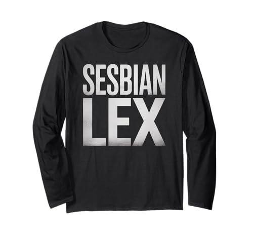 Sesbian Lex Lustiger Queer LGBTQ Humor Sarkasmus Witz Damen Herren Langarmshirt von Sarcastic Pride Playful Wordplay Typography Gag