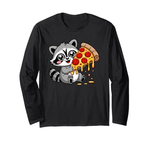 Lustiges süßes Waschbär-Tier-Pizza-Liebhaber-Design, Geschenk für Männer und Frauen Langarmshirt Lustiges süßes Waschbär-Tier-Pizza-Liebhaber-Design, Geschenk für Männer und Frauen Langarmshirt von Sarcastic Raccoon Trash Panda Whimsical Graphic