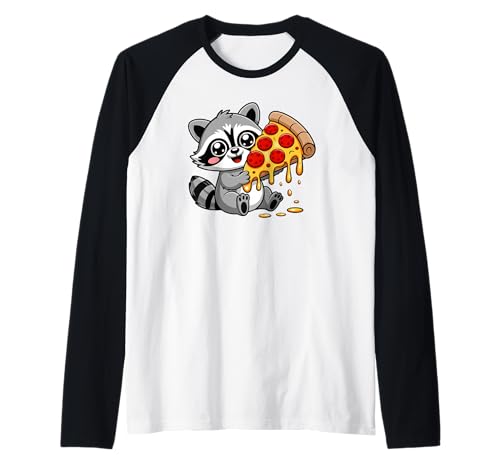 Lustiges süßes Waschbär-Tier-Pizza-Liebhaber-Design, Geschenk für Männer und Frauen Raglan Lustiges süßes Waschbär-Tier-Pizza-Liebhaber-Design, Geschenk für Männer und Frauen Raglan von Sarcastic Raccoon Trash Panda Whimsical Graphic