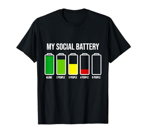 Funny Social Battery Sarcasm T For Men and Women | Sarkastic T-Shirt von Sarcastic Tees & Sarcastic Gifts for Men and Women