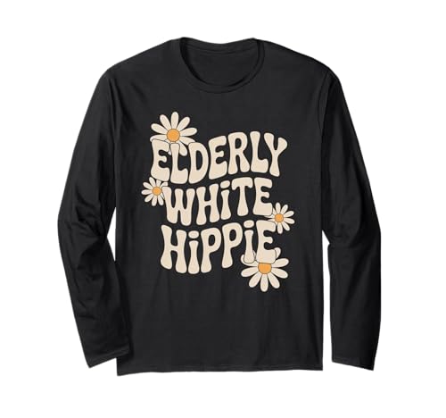 Lustiger weißer Hippie-Retro-Retro-Regenbogen-Humor für Damen und Herren Langarmshirt Lustiger weißer Hippie-Retro-Retro-Regenbogen-Humor für Damen und Herren Langarmshirt von Sarcastic Vintage Flower Power Peace Joke Dad Mom