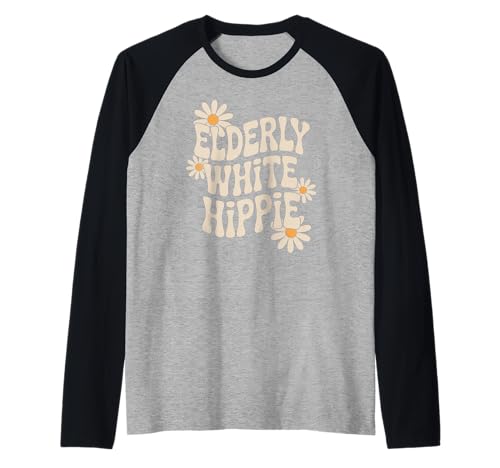 Lustiger weißer Hippie-Retro-Retro-Regenbogen-Humor für Damen und Herren Raglan Lustiger weißer Hippie-Retro-Retro-Regenbogen-Humor für Damen und Herren Raglan von Sarcastic Vintage Flower Power Peace Joke Dad Mom