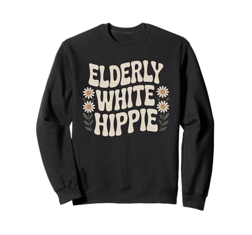 Lustiger weißer Hippie-Retro-Retro-Regenbogen-Humor für Damen und Herren Sweatshirt Lustiger weißer Hippie-Retro-Retro-Regenbogen-Humor für Damen und Herren Sweatshirt von Sarcastic Vintage Flower Power Peace Joke Dad Mom