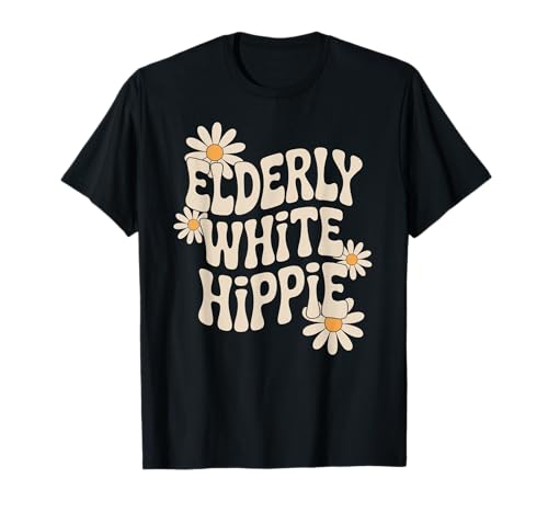 Lustiger weißer Hippie-Retro-Retro-Regenbogen-Humor für Damen und Herren T-Shirt Lustiger weißer Hippie-Retro-Retro-Regenbogen-Humor für Damen und Herren T-Shirt von Sarcastic Vintage Flower Power Peace Joke Dad Mom