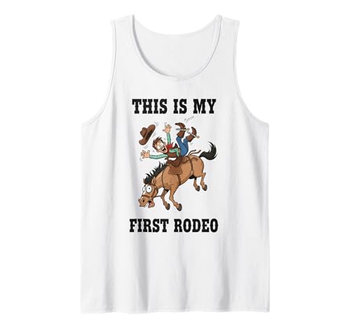 Lustiges This is My First Rodeo-Cowboy-Geschenk für Männer, Frauen, Kinder Tank Top von Sarcastic Wild West Western Rodeo Graphic Design