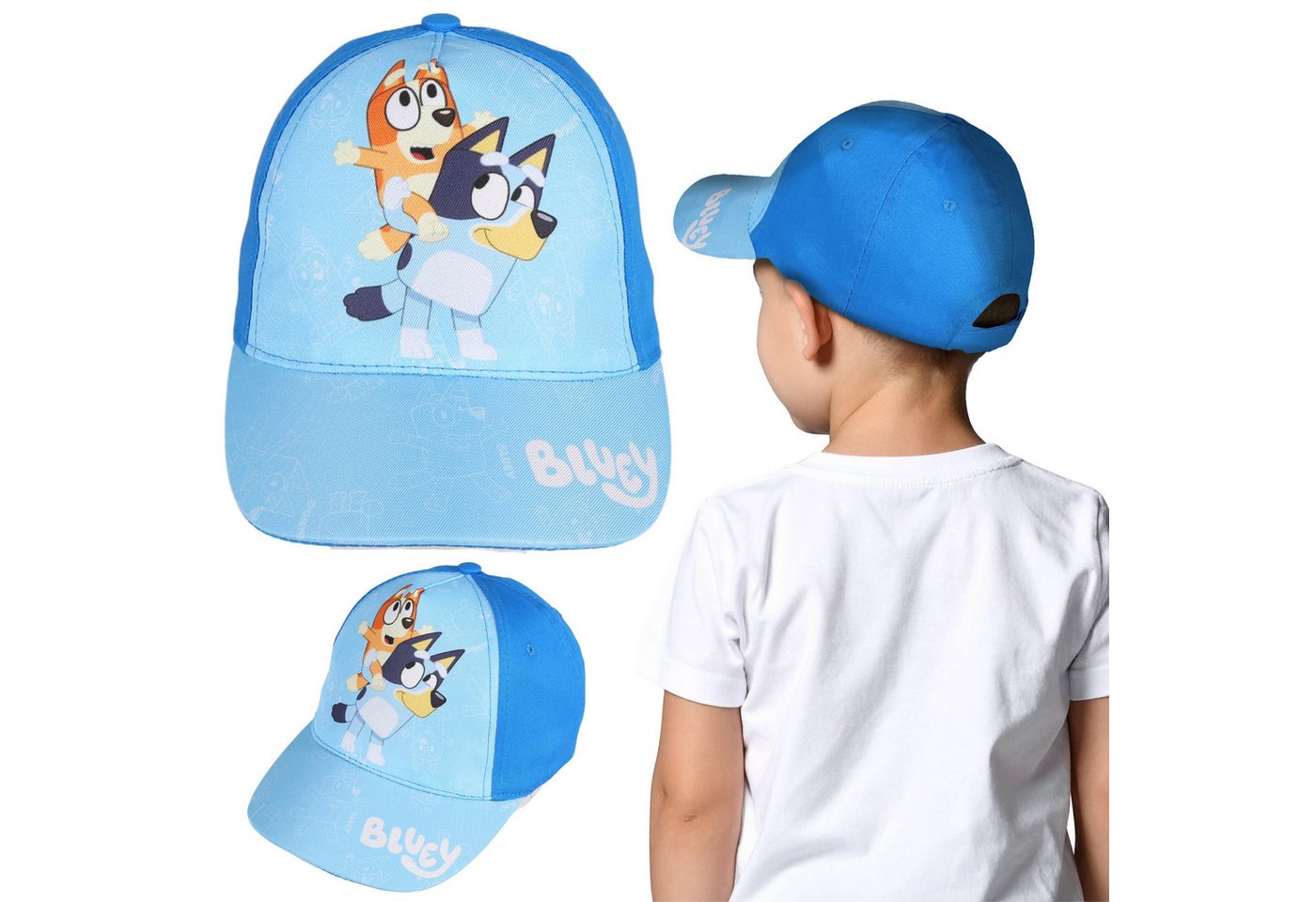 Sarcia.eu Baseball Cap Bluey Bingo blaue Sommer-Baseballkappe für Jungen, Baumwolle Sarcia.eu Baseball Cap Bluey Bingo blaue Sommer-Baseballkappe für Jungen, Baumwolle von Sarcia.eu
