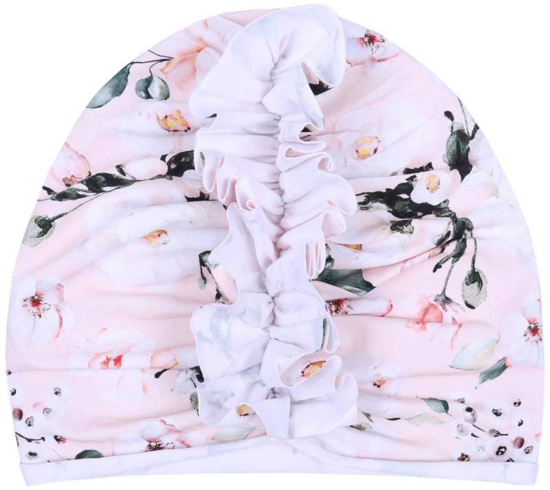 Sarcia.eu Beanie Aprikosenfarbige Mütze/Turban für Mädchen mit Rosen gemustert von Sarcia.eu