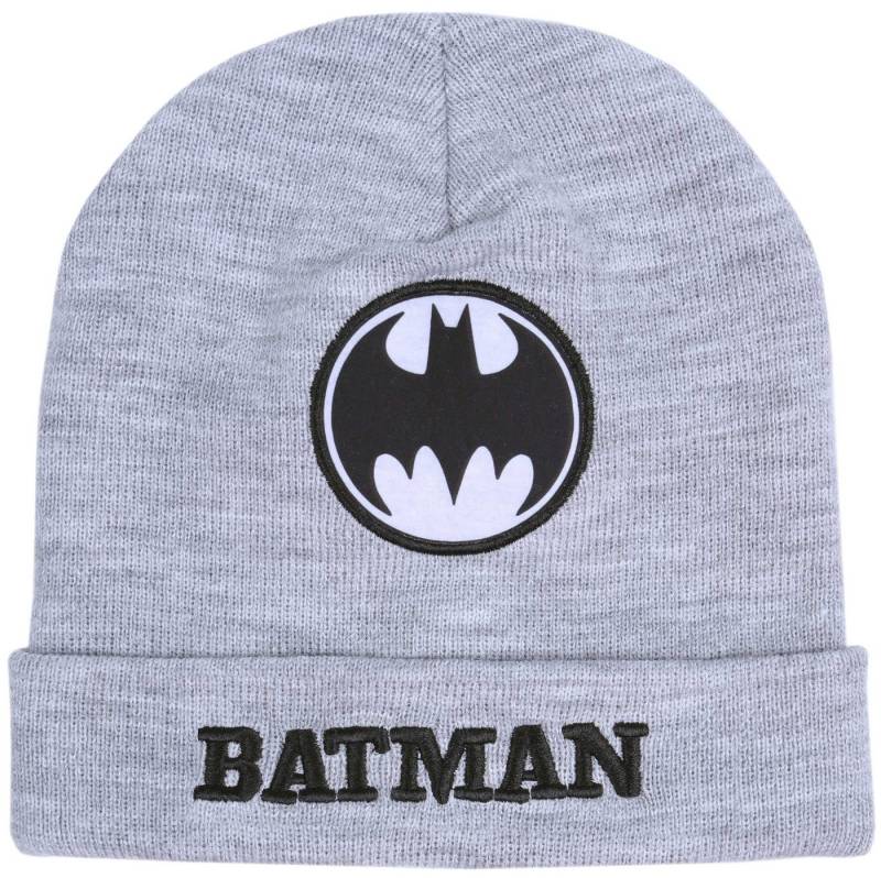 Sarcia.eu Beanie Hellgraue, warme Mütze mit Logo-Aufnäher von BATMAN 54 von Sarcia.eu