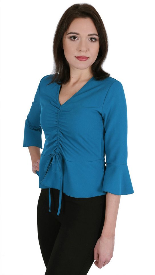 Sarcia.eu Blusentop Bluse in Meeresfarbe- Trompetenärmel JOHN ZACK M Sarcia.eu Blusentop Bluse in Meeresfarbe- Trompetenärmel JOHN ZACK M von Sarcia.eu