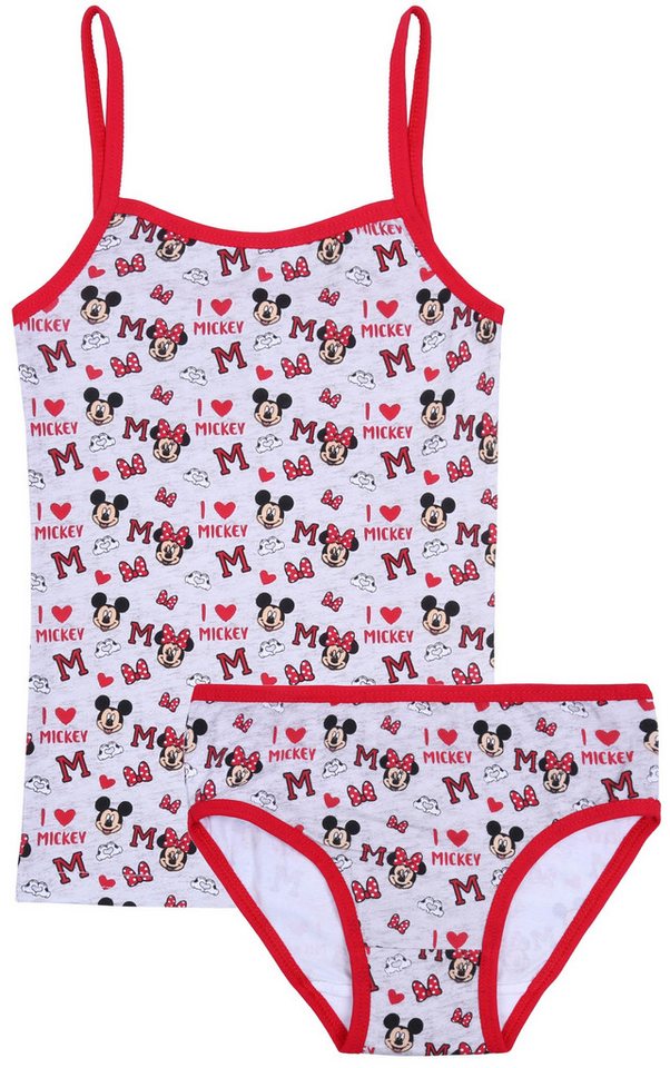 Sarcia.eu Blusentop Grau-rotes Mädchen-Set: Top + Unterhose Mickey Mouse Disney 7 Jahre von Sarcia.eu
