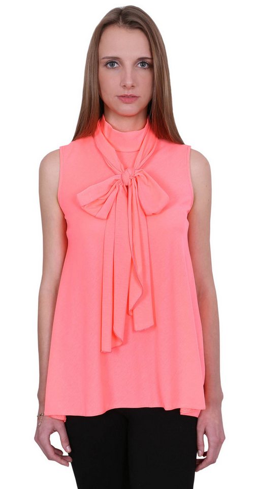 Sarcia.eu Blusentop John Zack Elegante neonfarbige Bluse mit Schleife L von Sarcia.eu