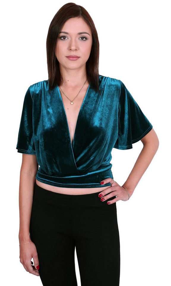 Sarcia.eu Blusentop John Zack türkisfarbenes elegantes Velours-Top M Sarcia.eu Blusentop John Zack türkisfarbenes elegantes Velours-Top M von Sarcia.eu