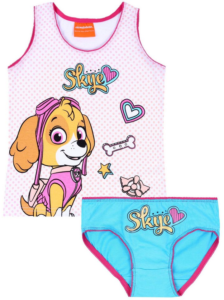 Sarcia.eu Blusentop Weiß-pinkes Top + Unterhose für Mädchen Paw Patrol 5-6 Jahre von Sarcia.eu
