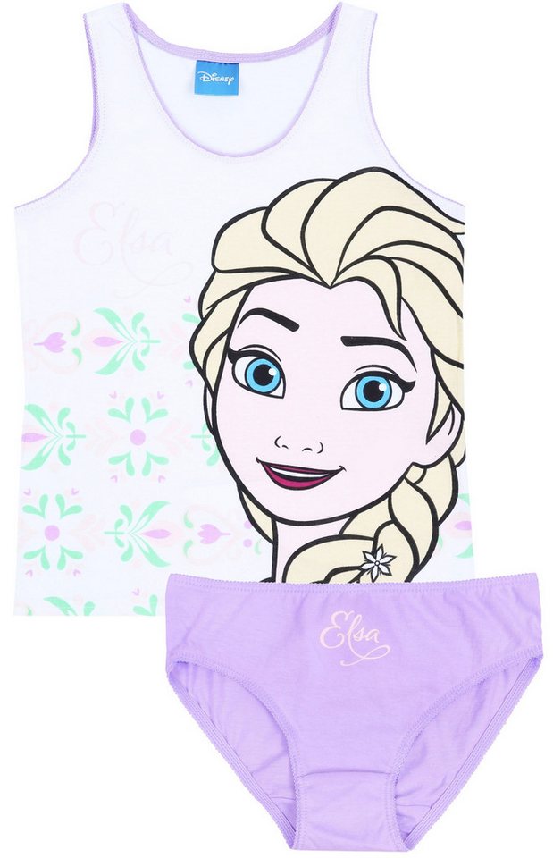 Sarcia.eu Blusentop Weiß-violettes Unterwäsche-Set Unterhemd+Slip Die Eiskönigin 8-9 Jahre von Sarcia.eu