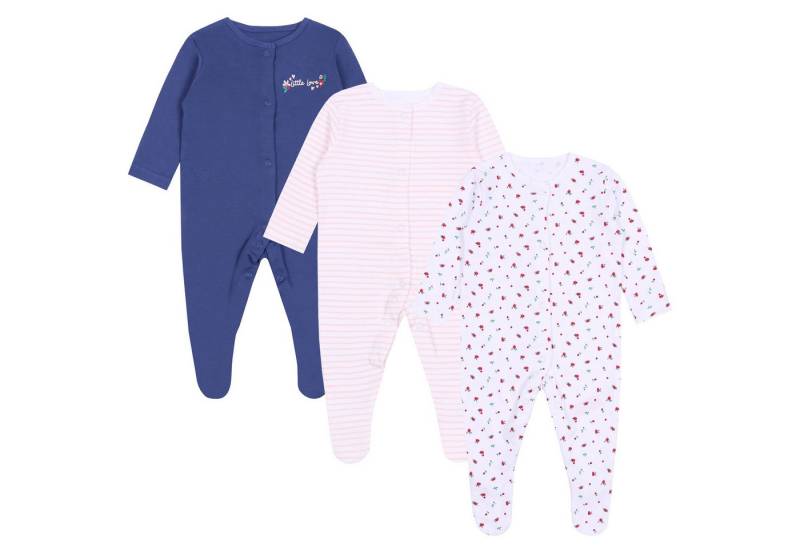 Sarcia.eu Body 3x Babystrampler Strampleranzug mit Blumenprint 9-12 Monate von Sarcia.eu