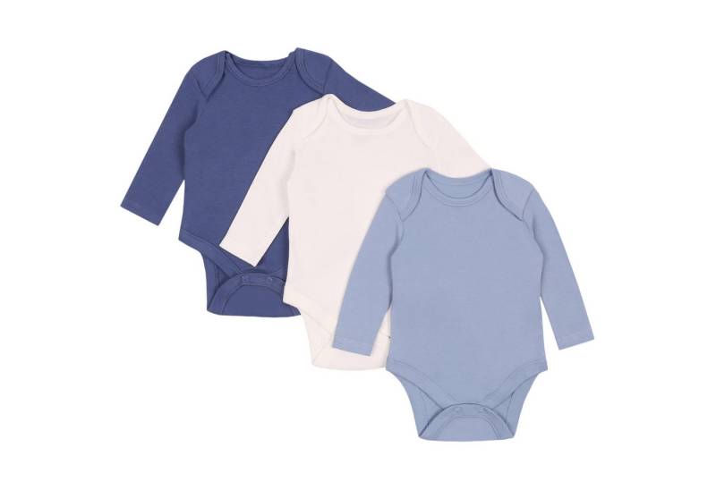 Sarcia.eu Body 3x Blau-weißes Body/Einteiler mit langen Ärmeln 0-3 Monate von Sarcia.eu