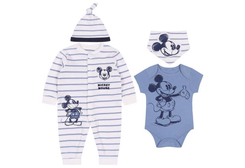 Sarcia.eu Body Blau-weißes gestreiftes Jungen-Set Mickey Maus DISNEY 0-3 Monate von Sarcia.eu