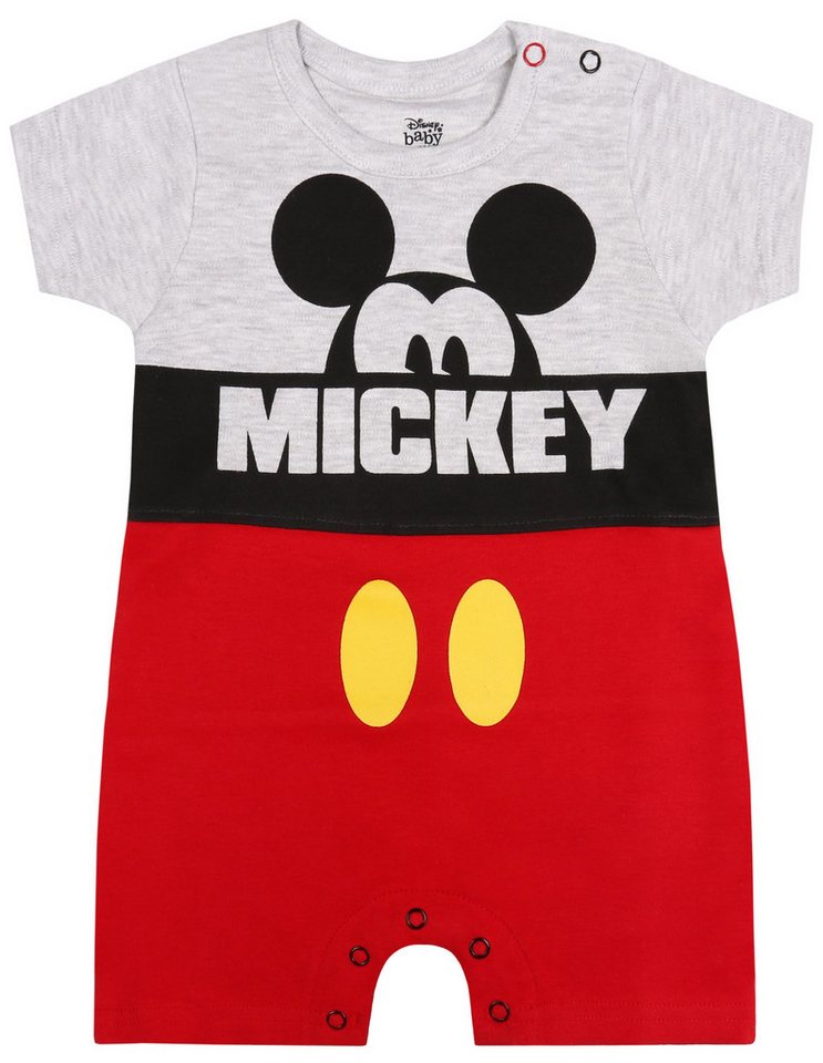 Sarcia.eu Body Grau-roter Einteiler mit Abbildung/Body von Mickey Maus 3-6 Monate von Sarcia.eu