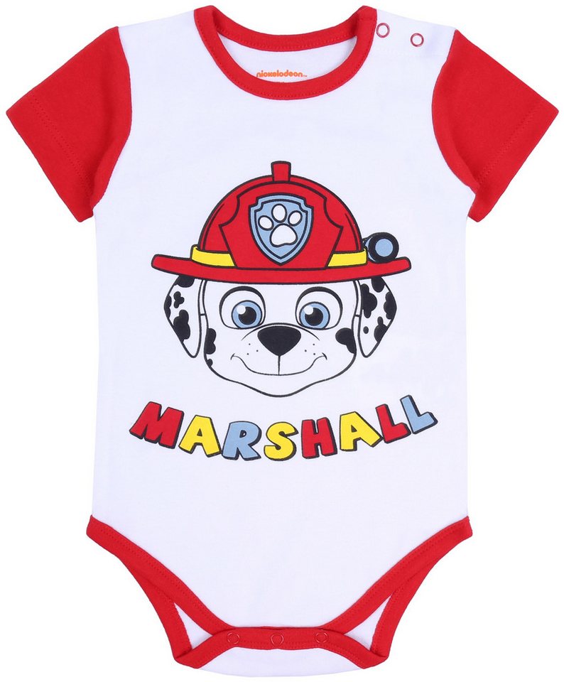 Sarcia.eu Body Weiß-rotes Babybody MARSHALL Paw Patrol NICKELODEON 9 Monate von Sarcia.eu