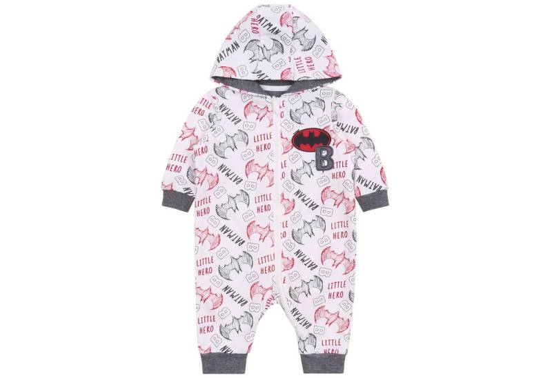 Sarcia.eu Body Weißer Einteiler Overall für Baby mit Kapuze BATMAN 12-18 Monate von Sarcia.eu