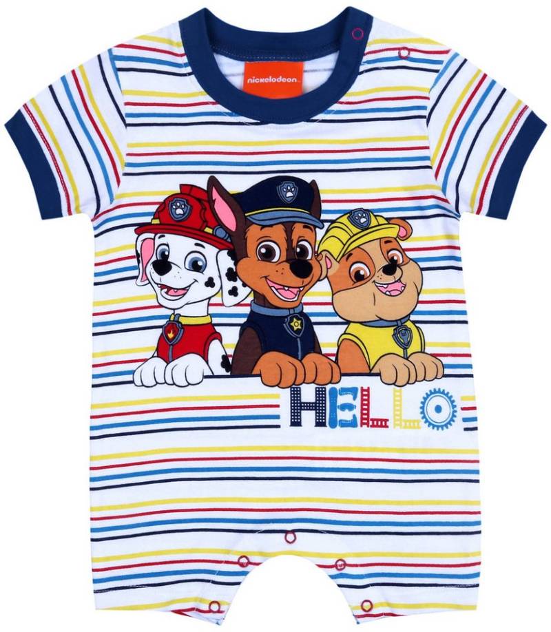 Sarcia.eu Body Weißer Strampler/Baby-Body, bunt gestreift Paw Patrol 6 Monate von Sarcia.eu