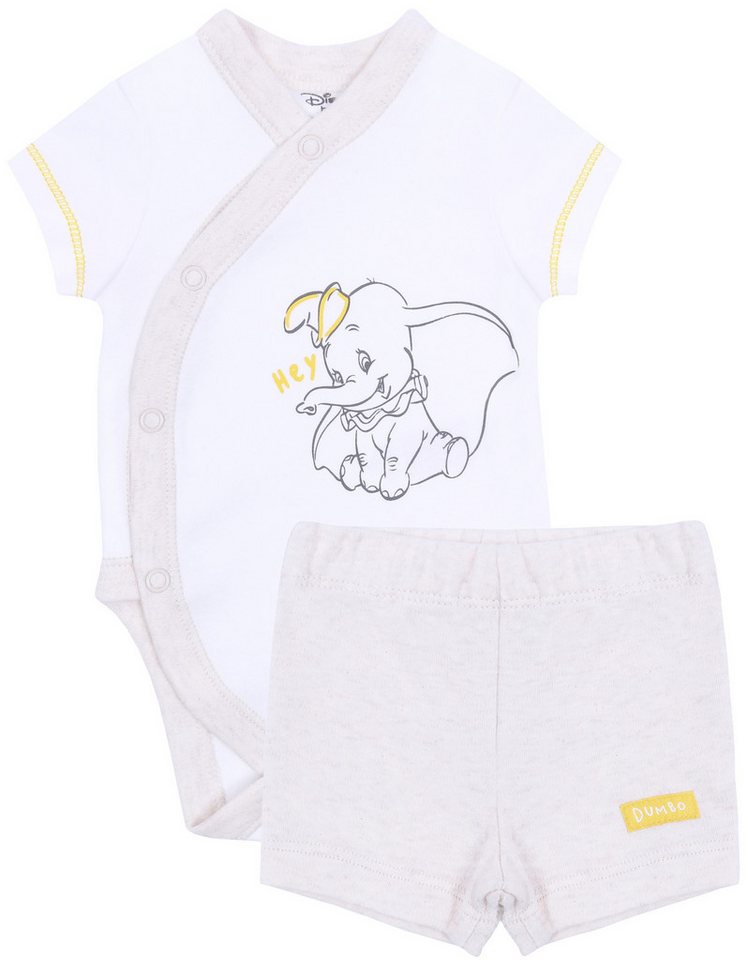 Sarcia.eu Body & Shorts Weiß-beigefarbenes Body+kurze Hose Dumbo Disney 9-12 Monate von Sarcia.eu
