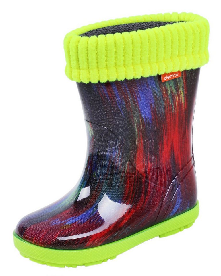 Sarcia.eu Bunte, gefütterte Regenstiefel Neonfarbe DEMAR 24-25 EU Gummistiefel von Sarcia.eu
