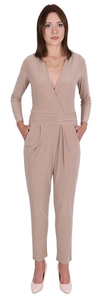 Sarcia.eu Culotte-Overall John Zack Dunkelbeigefarbiger Overall mit langen Ärmel XL von Sarcia.eu