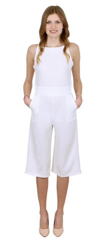 Sarcia.eu Culotte-Overall John Zack Ecru, eleganter Overall, 3/4 Bein M von Sarcia.eu