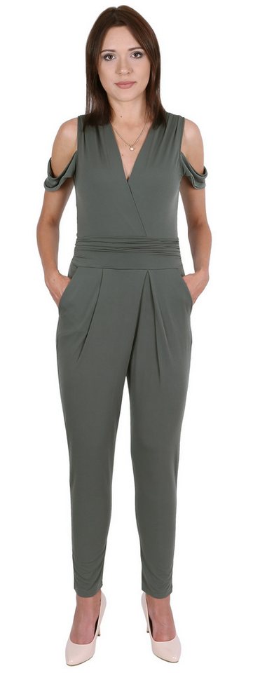 Sarcia.eu Culotte-Overall John Zack Olivgrüner Overall mit freien Schultern S von Sarcia.eu