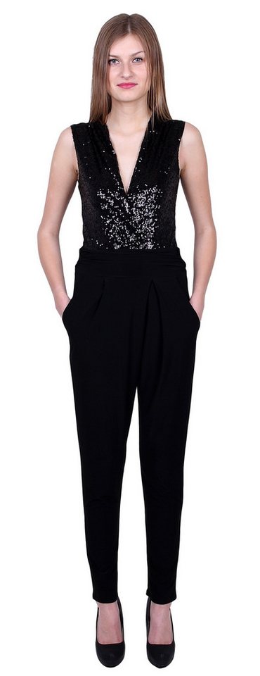 Sarcia.eu Culotte-Overall John Zack Schwarzer Overall schwarze Pailletten Frauenkostüm S von Sarcia.eu