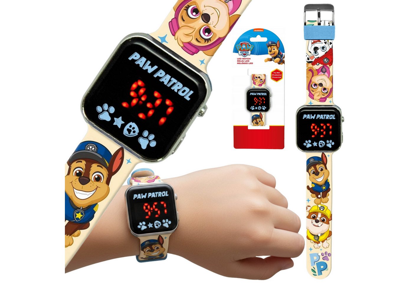 Sarcia.eu Digitaluhr Paw Patrol Uhr für Mädchen, Armbanduhr mit LED-Display zum Lernen von Sarcia.eu