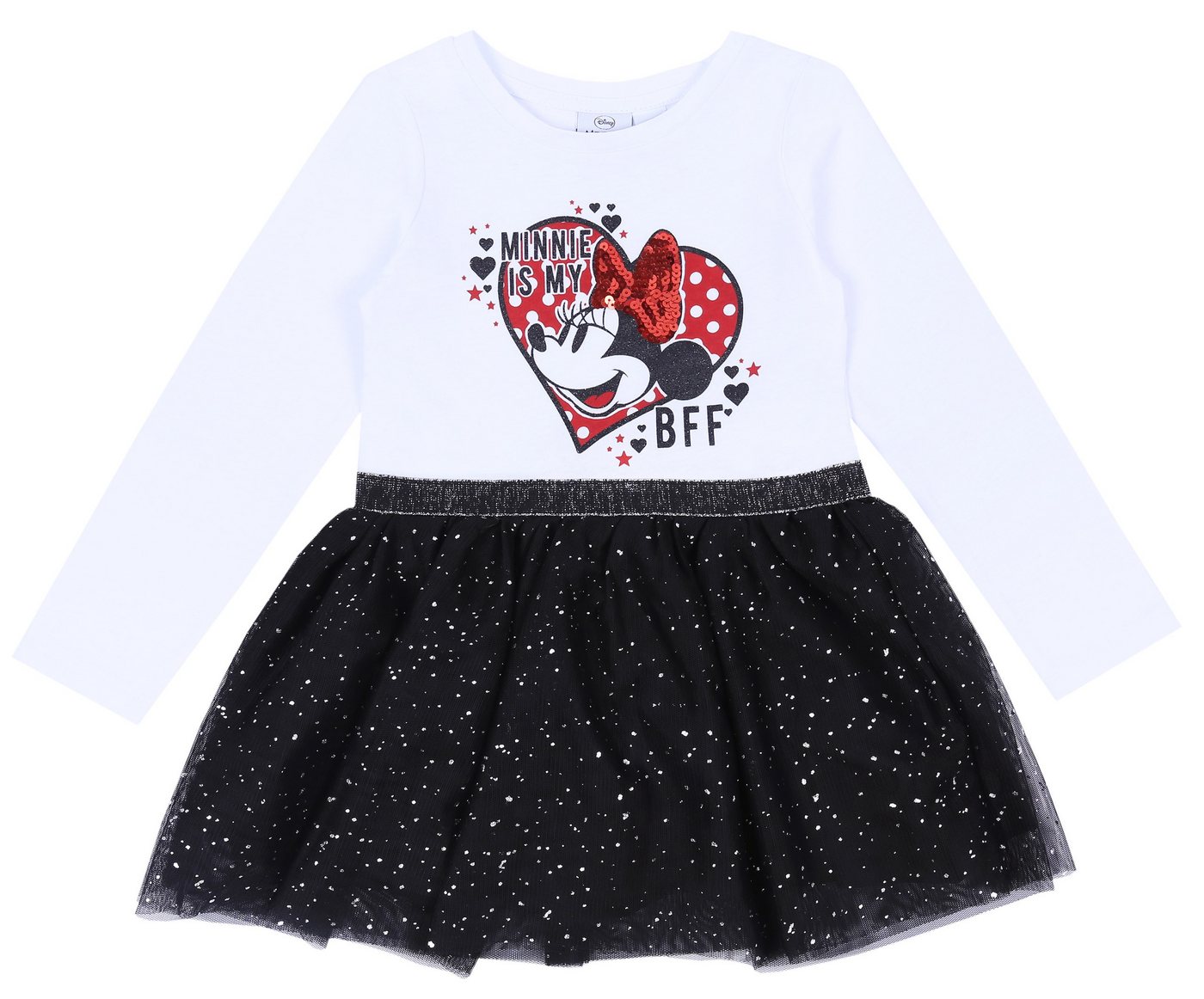 Sarcia.eu Druckkleid Weiß und schwarz Kleid Minnie Mouse DISNEY 5-6 Jahre von Sarcia.eu