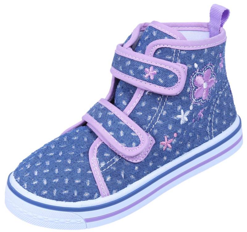 Sarcia.eu Dunkelblau-violette, hohe Sportschuhe mit Klettverschluss 27 EU Hallenschuh von Sarcia.eu