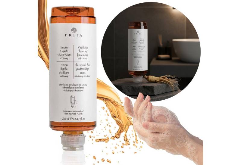Sarcia.eu Flüssigseife PRIJA Flüssigseife mit Ginseng-Extrakt, Nachfüllpackung, VEGAN 360 ml, 1-tlg. von Sarcia.eu