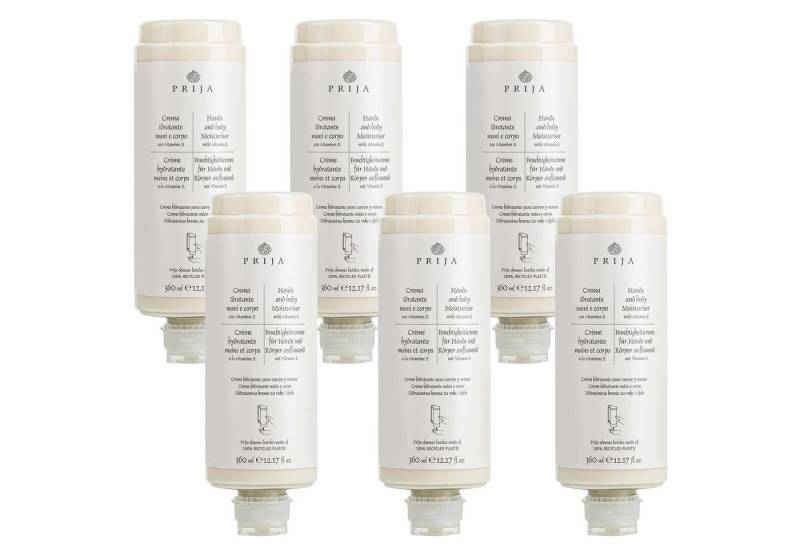 Sarcia.eu Handcreme PRIJA 2in1 Handcreme & Körperlotion mit Vitamin E, Nachfüllung, 6-tlg. von Sarcia.eu