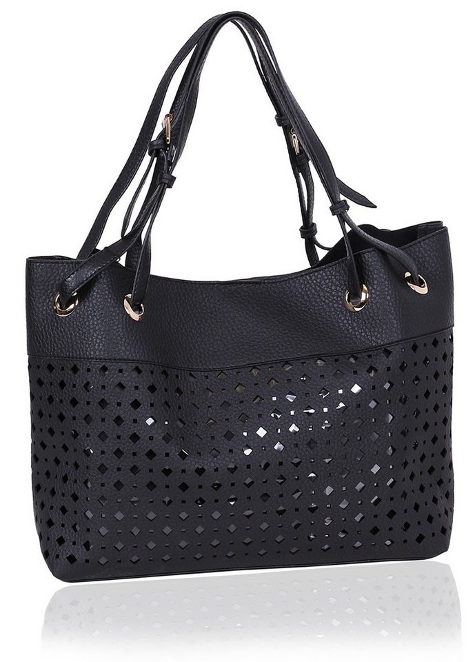 Sarcia.eu Handtasche Schwarze durchbrochene Umhängetasche von Sarcia.eu