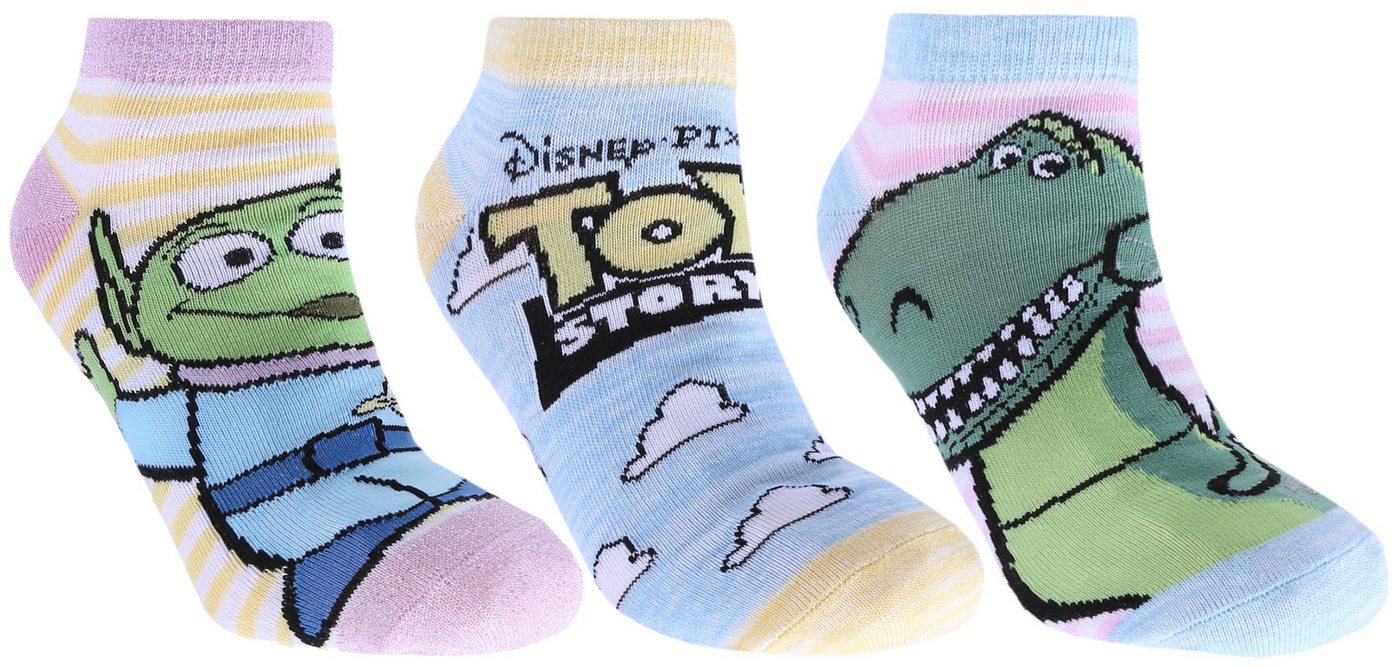 Sarcia.eu Haussocken 3x bunte Socken, Füßlinge Toy Story DISNEY 26.5/30.5 EU von Sarcia.eu